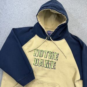 Vintage Notre Dame Fighting Irish Hoodie Mens XL Sweatshirt Champs Sportswear